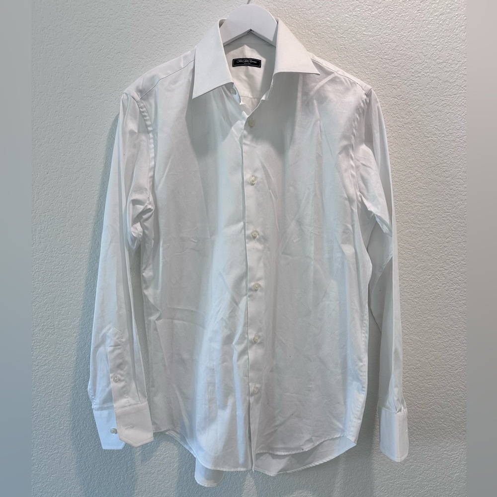 Saks Fifth Avenue White Dress Shirt Classic Style